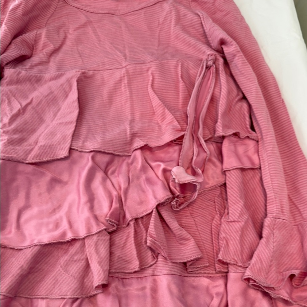 Pink Luna Luna Ruffled Long Sleeve Dress & Pants size 8 years - Picture 9 of 12